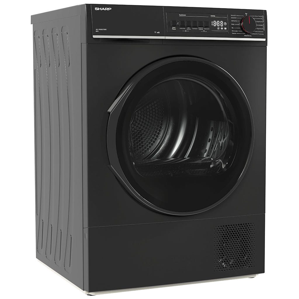 Sharp Wärmepumpentrockner KD-PRO8S7GBC-DE, SoftTouch-Bedienung mit LED-Display, Trommelbeleuchtung, WiFi