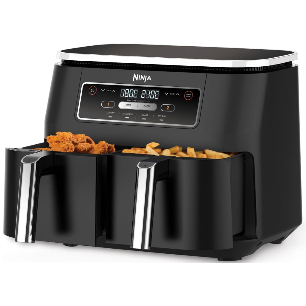 NINJA Heißluftfritteuse AF200EU Ninja Foodi, 2400 W, 4-in-1 Dual Zone, 7,6 L