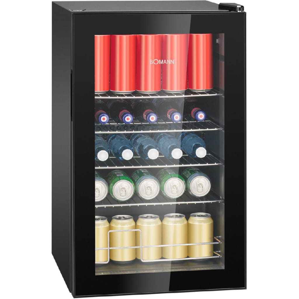 BOMANN Getränkekühlschrank KSG 7515, 74 cm hoch, 43 cm breit, Kühlschrank mit Glastür, 74cm Höhe, EEK E