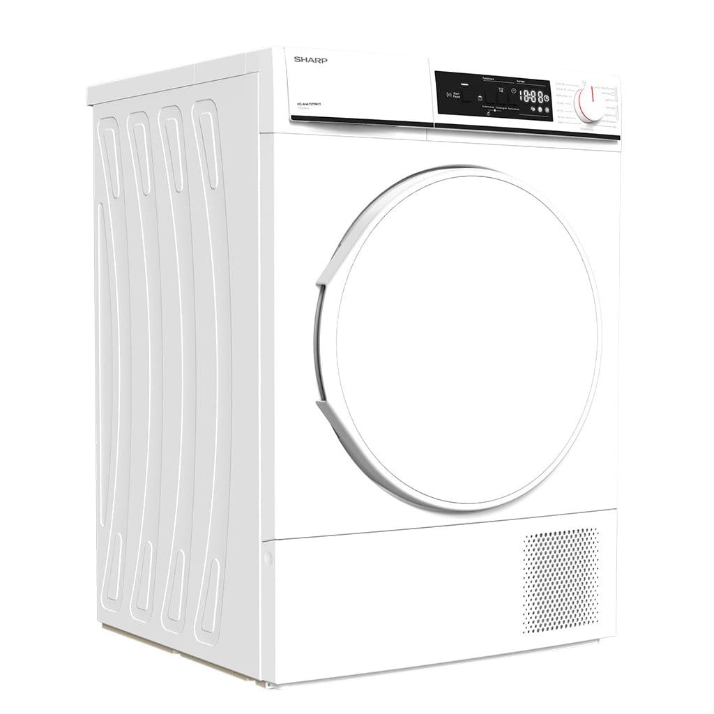 Sharp Wärmepumpentrockner KD-NHA7S7PW21-DE, Knitterschutzfunktion, Trommel-Innenbeleuchtung, Kindersicherung
