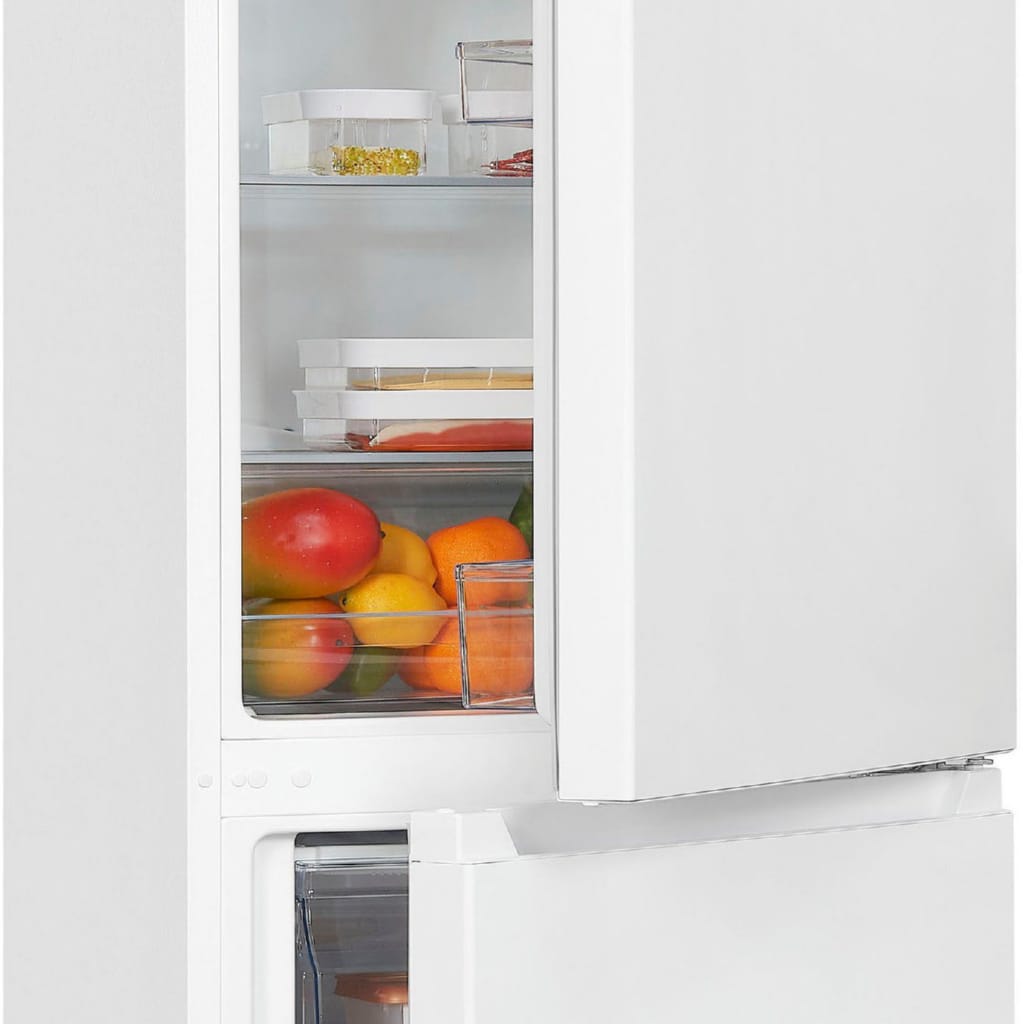 exquisit Kühl-/Gefrierkombination KGC265-70-010D, 180 cm hoch, 55 cm breit, Große, breite Gefrierschubladen, 4 Sterne -18 °C, LED-Anzeige