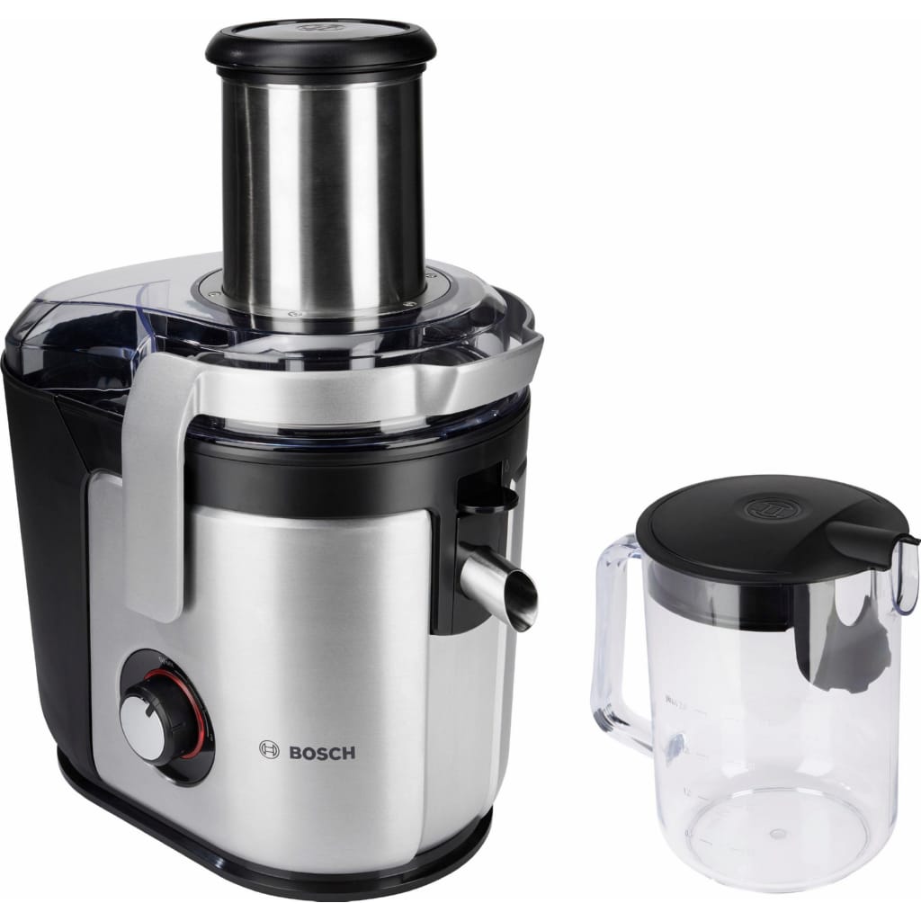 BOSCH Entsafter VitaJuice 4 MES4010, für Obst und Gemüse, spülmaschinengeeignet, 1200 W, schnell, kein Vorschneiden, 1,25l Saftbehälter, leichte Reinigung