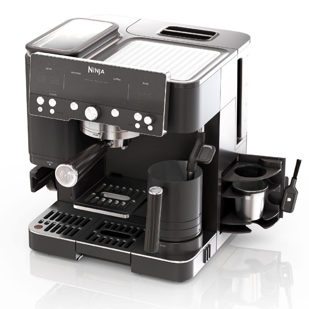 NINJA Siebträgermaschine ES601EUBK, Dual Froth System