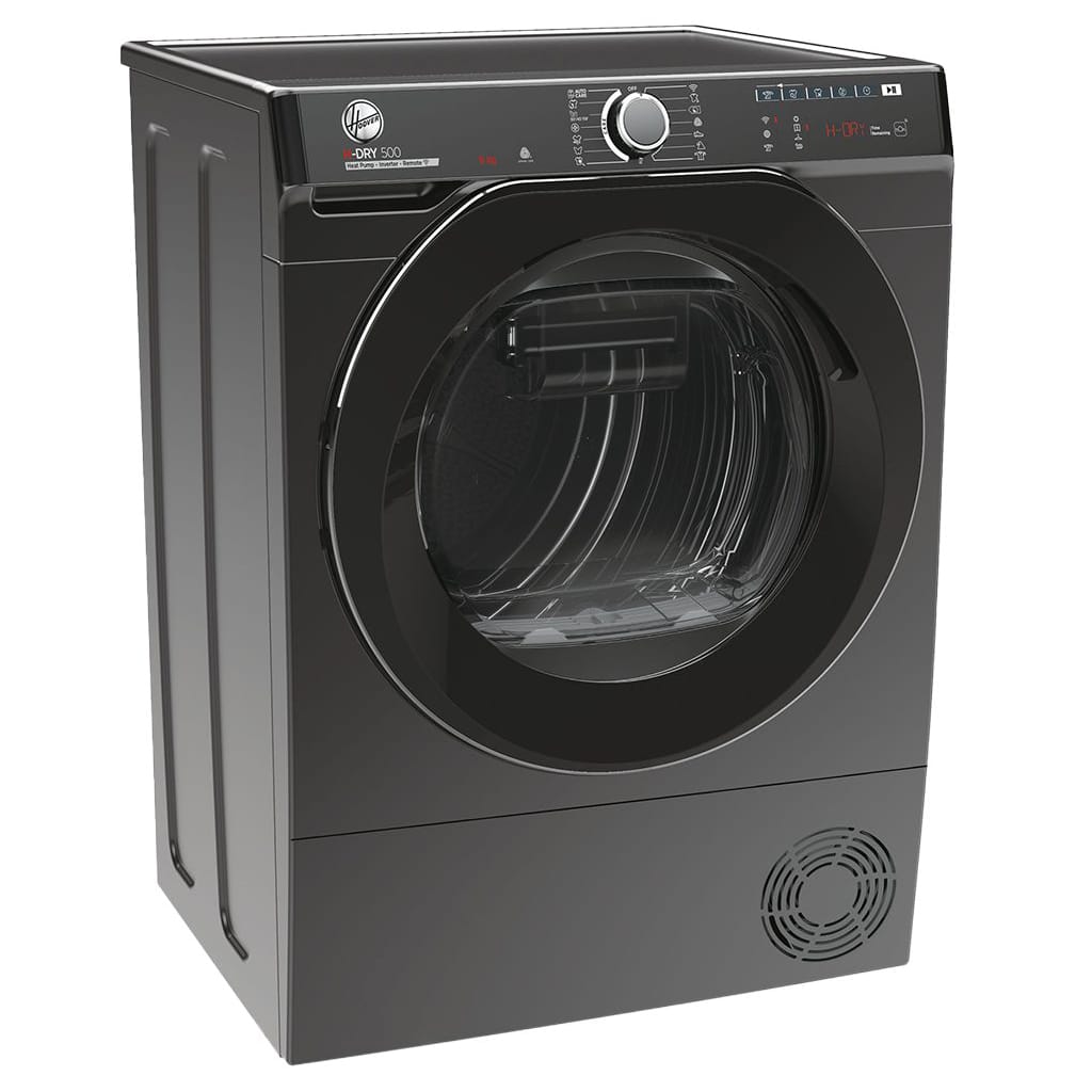 Hoover Wärmepumpentrockner H-DRY500 NDPEH9A3TCBERXSS, WiFi + Bluetooth, AquaVision-System, Schuhgestell