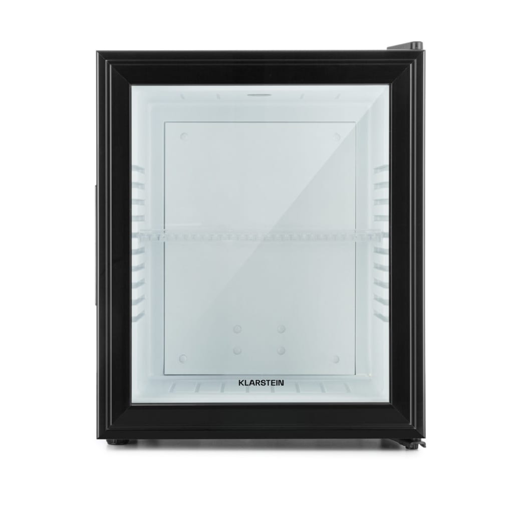 Klarstein Table Top Kühlschrank MKS-12, 47.5 cm hoch, 38 cm breit, Hausbar Minikühlschrank ohne Gefrierfach Glastür klein Kühlschrank