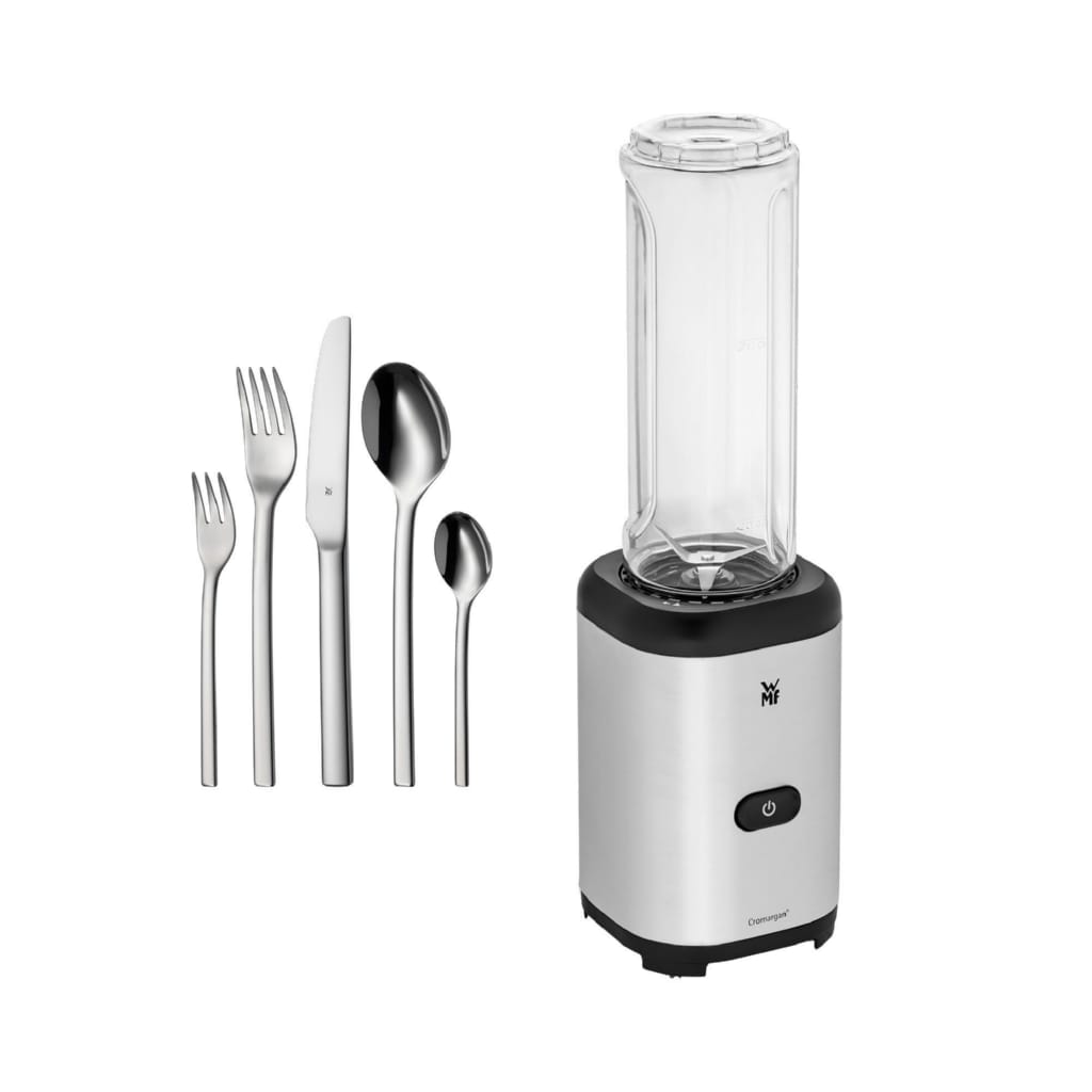 WMF Smoothie-Maker Kult X Mix & Go Mini und Tavira Besteck Set 60-teilig, Set