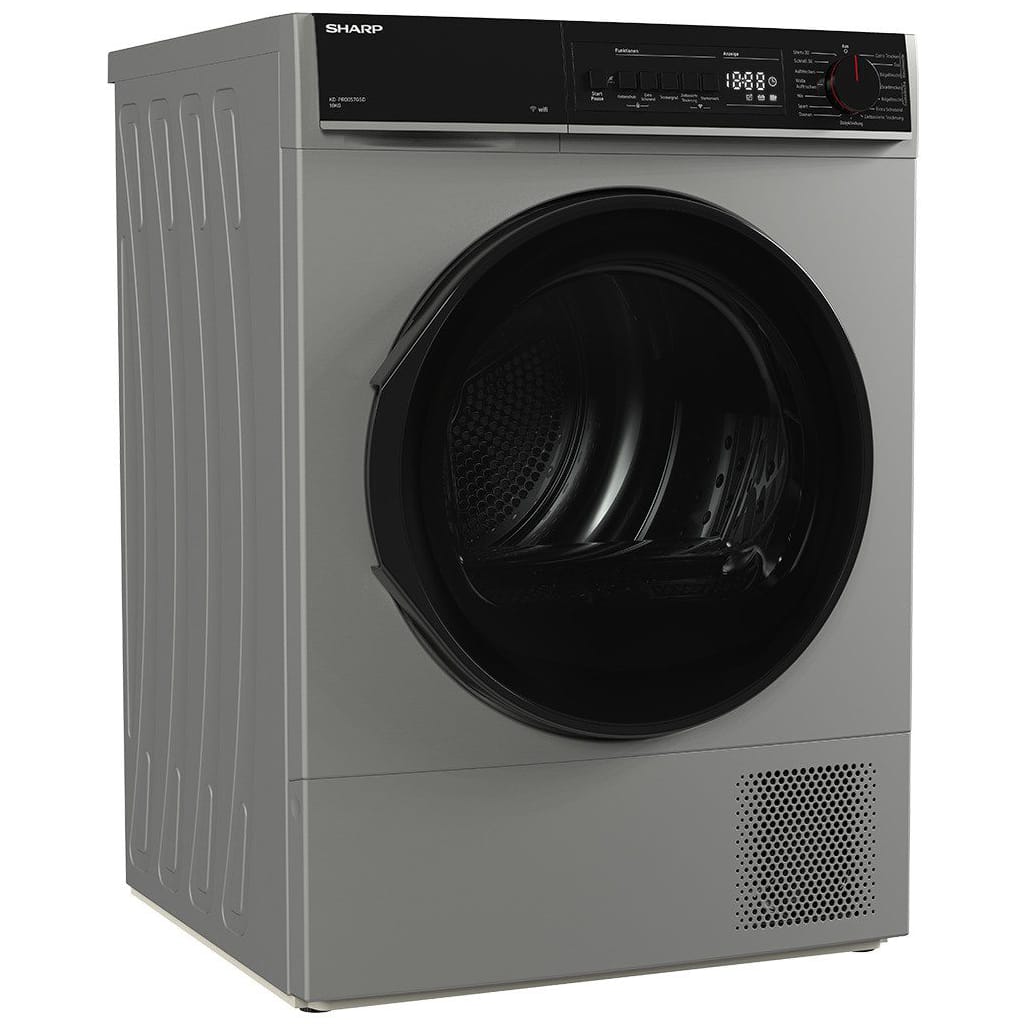Sharp Wärmepumpentrockner KD-PRO0S7GSD-DE, SoftTouch-Bedienung mit LED-Display, Trommelbeleuchtung, WiFi