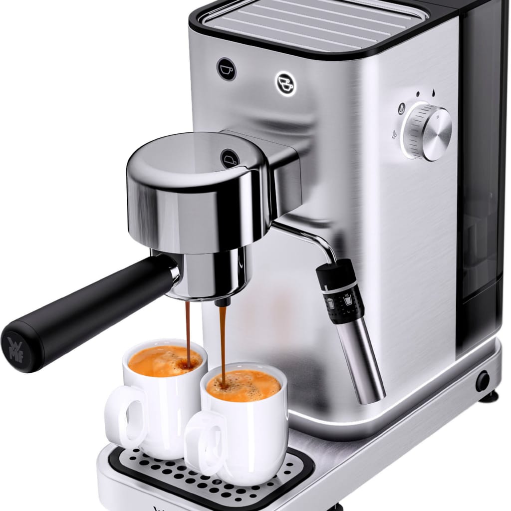 WMF Espressomaschine Lumero, kompakt, dezente LED-Beleuchtung, 15 bar, 1350 Watt, Milchschaumdüse