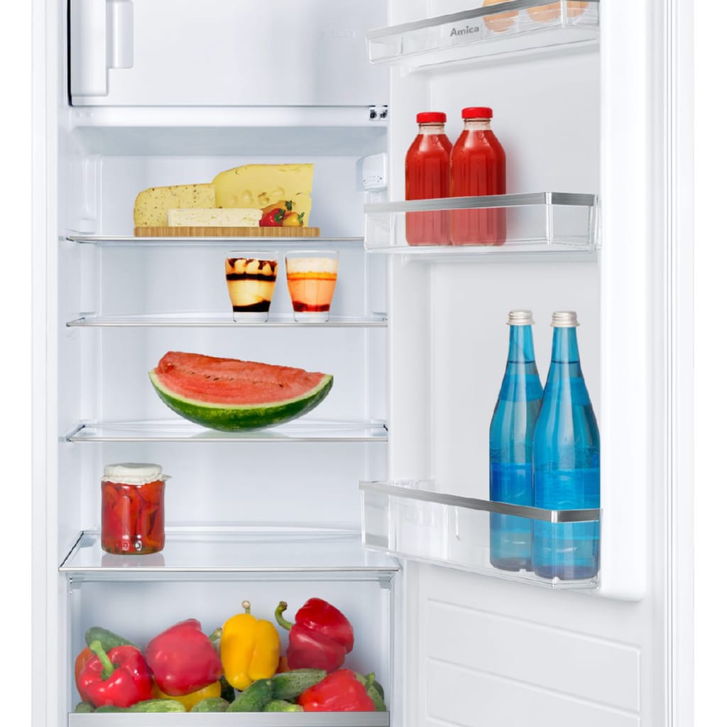 Amica Einbaukühlschrank EKSS 362 221, 122,1 cm hoch, 54 cm breit, Leiser Kühlschrank mit guter Übersicht und starkem Gefrierfach
