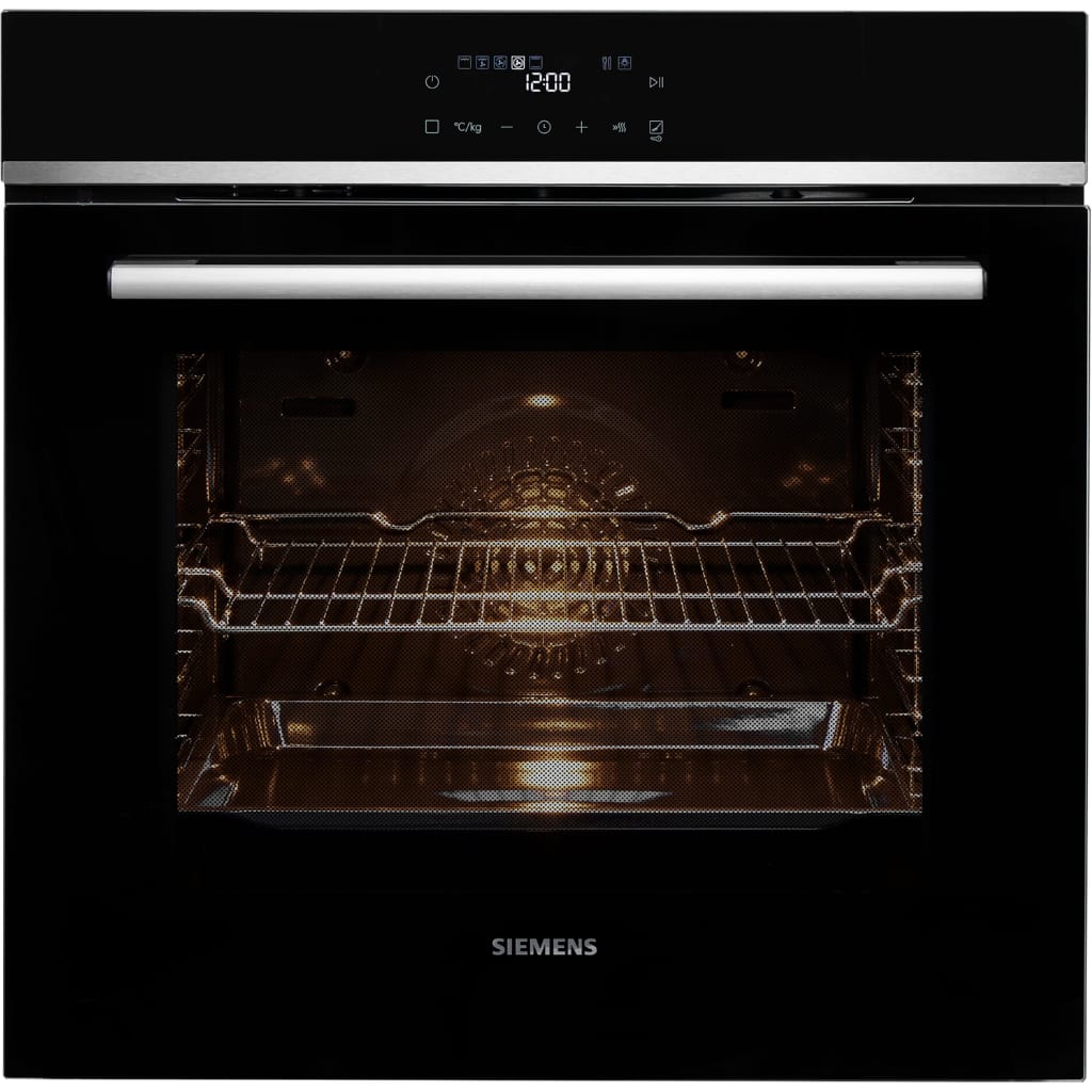 SIEMENS Pyrolyse Backofen iQ300 HB571ABS3, mit Teleskopauszug nachrüstbar, Automatische Selbstreinigung & einfache Steuerung dank LED-Bedienung