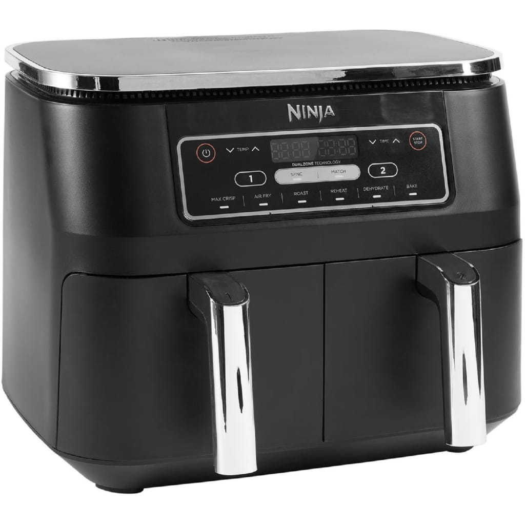NINJA Heißluftfritteuse Foodi Dual Zone AF300EU, 2400 W, 2 Zonen & 6 Programmen