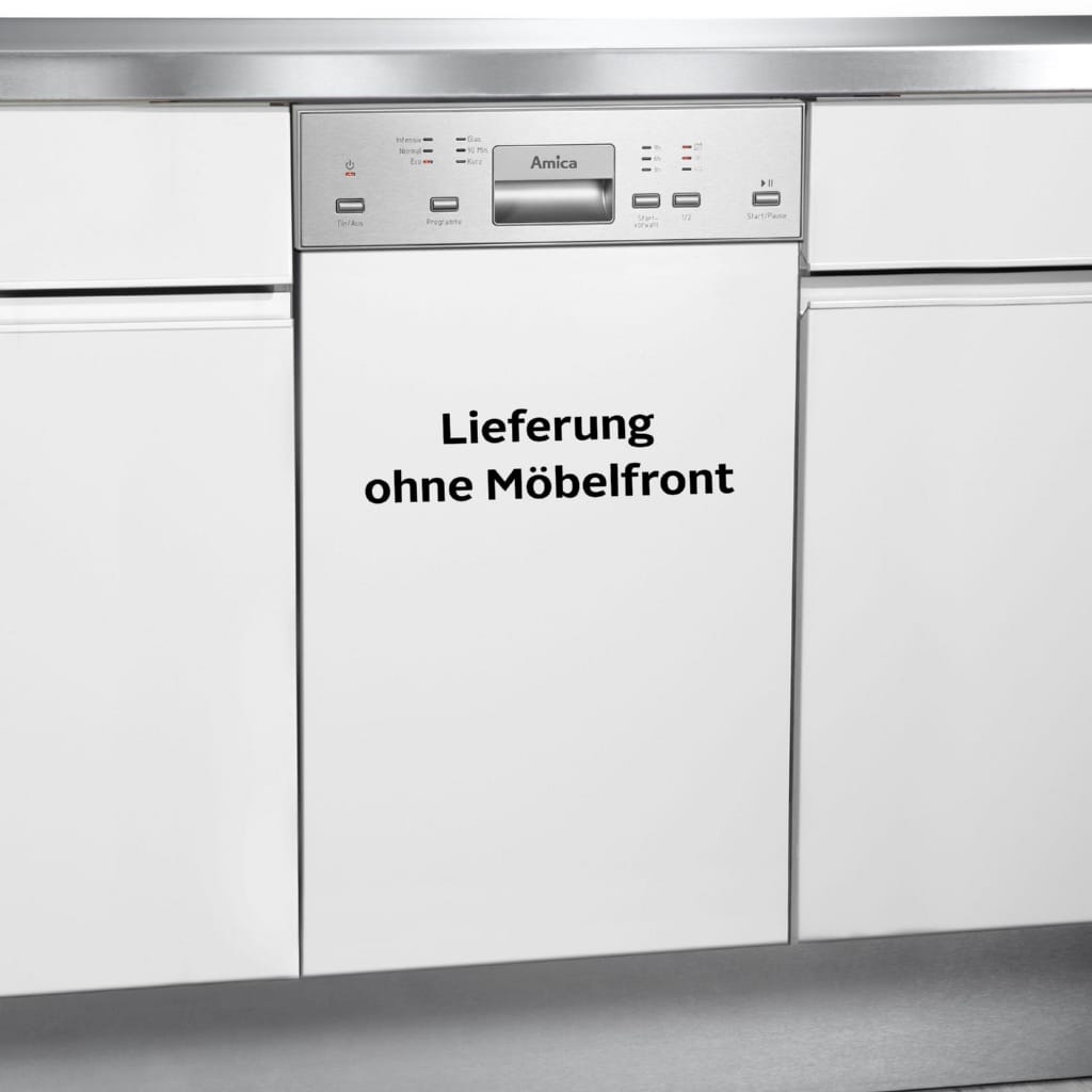 Amica teilintegrierbarer Geschirrspüler EGSP 14895-1 E, 10 Maßgedecke, Kompakter Geschirrspüler mit viel Platz und cleverer Aufteilung