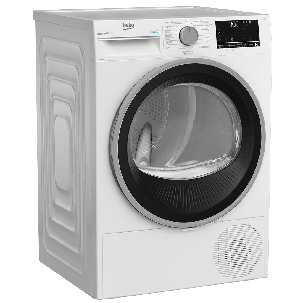 BEKO Wärmepumpentrockner B3T22491, Pro Smart Inverter Motor, Dampffunktion, Aquawave Schontrommel