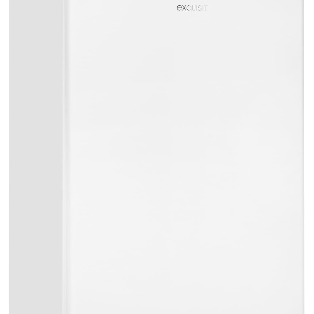 exquisit Kühlschrank KS16-V-040E weiss, 85 cm hoch, 55 cm breit, 127L Kühlschrank: flexibel, hell beleuchtet & mit praktischem Stauraum