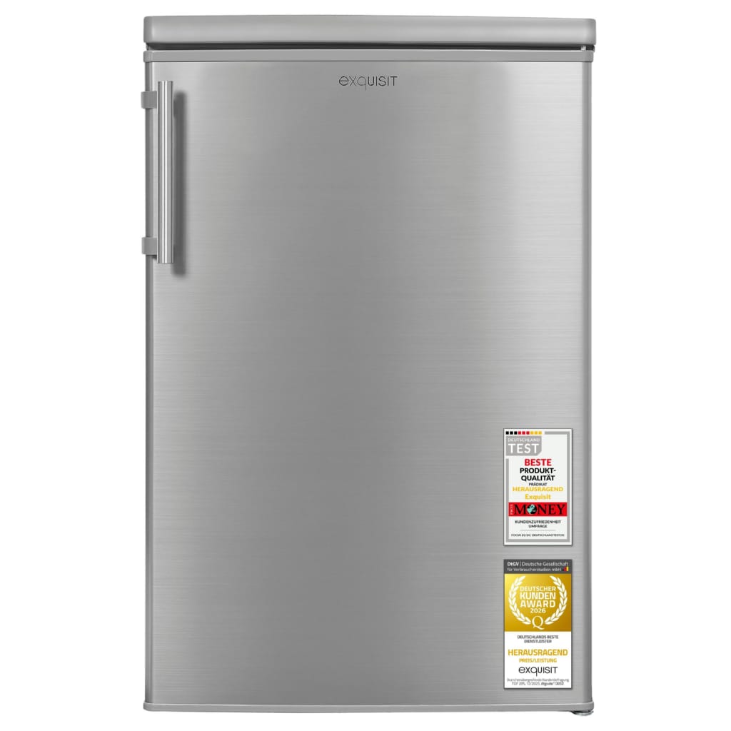 exquisit Kühlschrank KS516-4-HE-040E, 85 cm hoch, 56 cm breit, LED-Beleuchtung, Elektronische Temperaturregelung