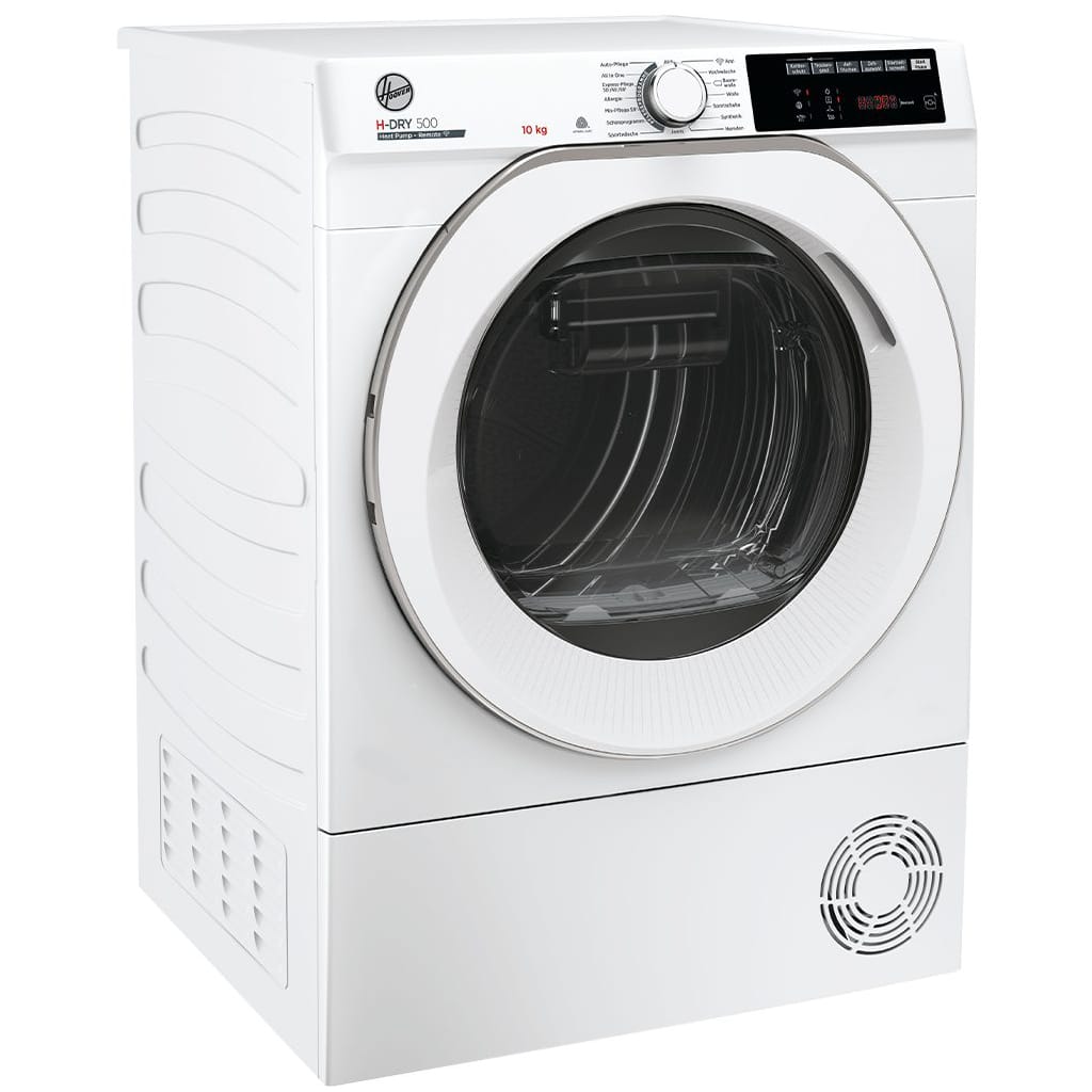 Hoover Wärmepumpentrockner H-DRY500 NDEH10A2TCBES-84, WiFi + Bluetooth-Technologie, AquaVision, Knitterschutzfunktion