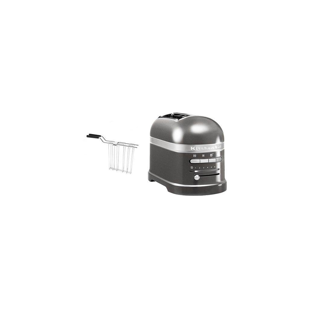 KitchenAid Toaster Artisan 5KMT2204EMS MEDALLION-SILBER, 2 kurze Schlitze, für 2 Scheiben, 1250 W, mit Sandwichzange