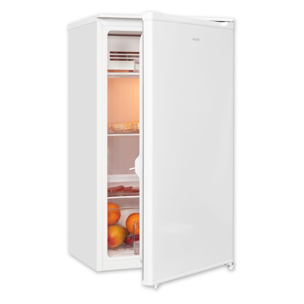 exquisit Kühlschrank KS116-0-041E, 85 cm hoch, 48 cm breit, Türanschlag wechselbar, 90 l Nutzinhalt, stufenlose Temperaturregelung