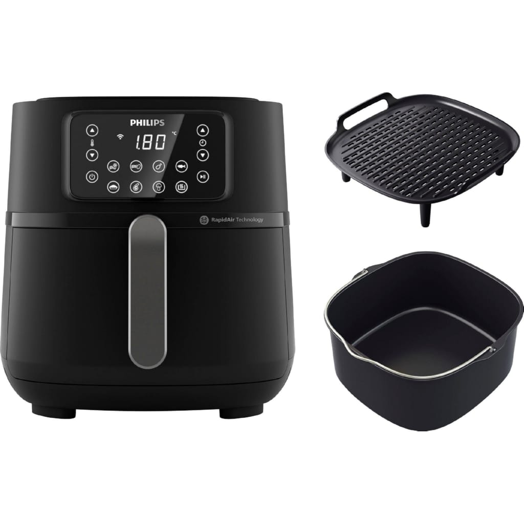 Philips Heißluftfritteuse Airfryer XXL HD9285/96, 7,2 l, 2000 W, mit 7 Voreinstellungen und Warmhaltefunktion, WiFi Konnektivität
