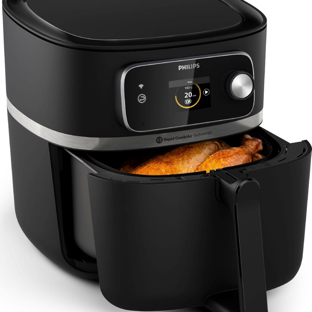 Philips Heißluftfritteuse HD9880/90 Airfryer XXL, 8,3 l, 2000 W, mit WiFi Konnektivität, 50 AutoCook Programmen und Warmhaltefunktion