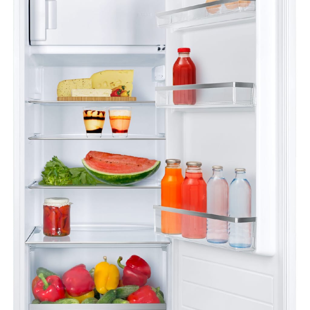 Amica Einbaukühlschrank EKSX 362 241, 122,1 cm hoch, 54 cm breit, Einbaukühlschrank mit leiser Kühlung, LED‑Sicht und Eisbehälter